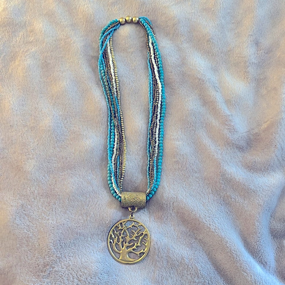 OS size necklace - beaded bohemian style